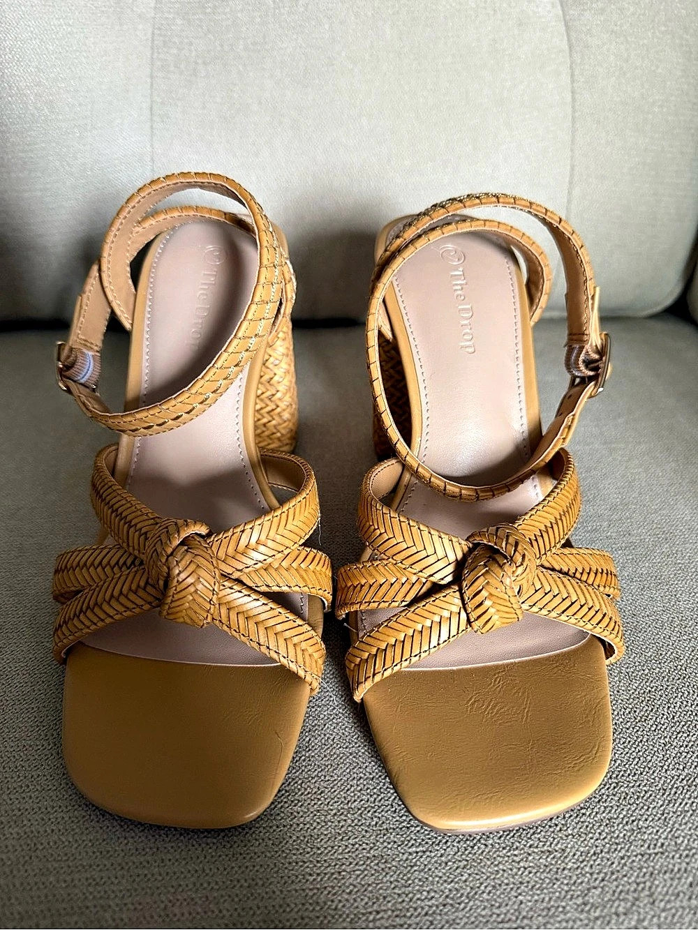 The Drop renalda woven heels